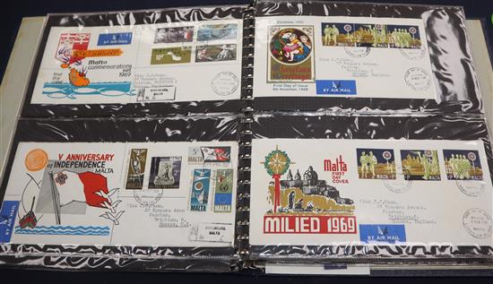 A stamp collection in albums and loose and FDCs (2 boxes)